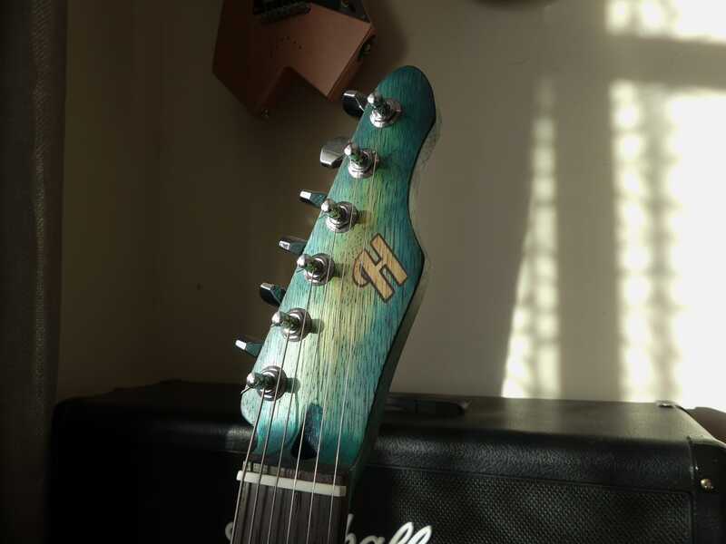Hilditch Guitars T-Bone Turquoise Headstock
